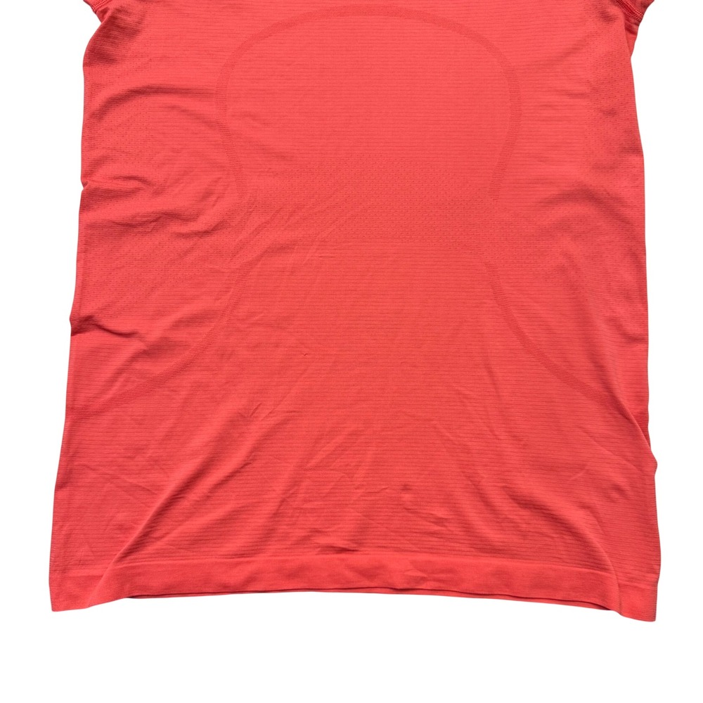 Lululemon Size 10 Swiftly Tech Short Sleeve Shirt Top Orange Red Gorpcore - Picture 7 of 8